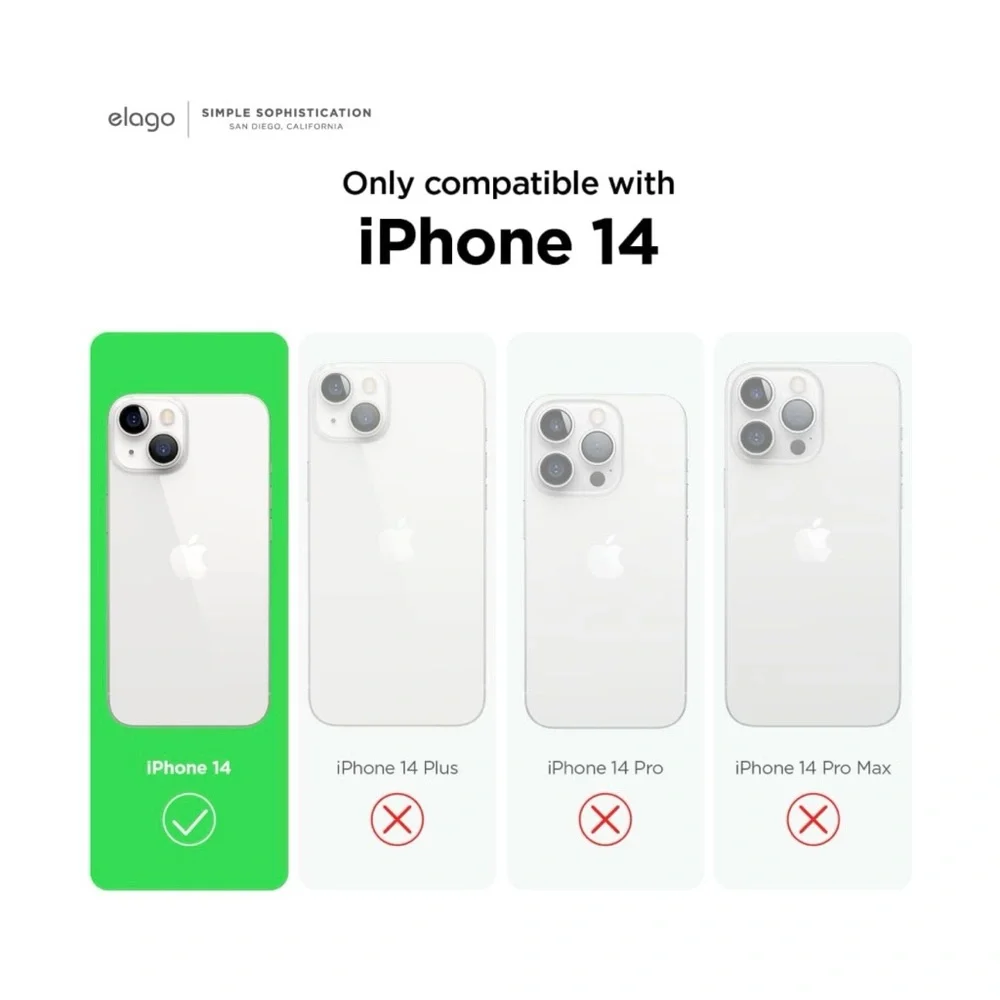Navy iPhone 14 Case, Liquid Silicone Case, Full Body Protective Cover
